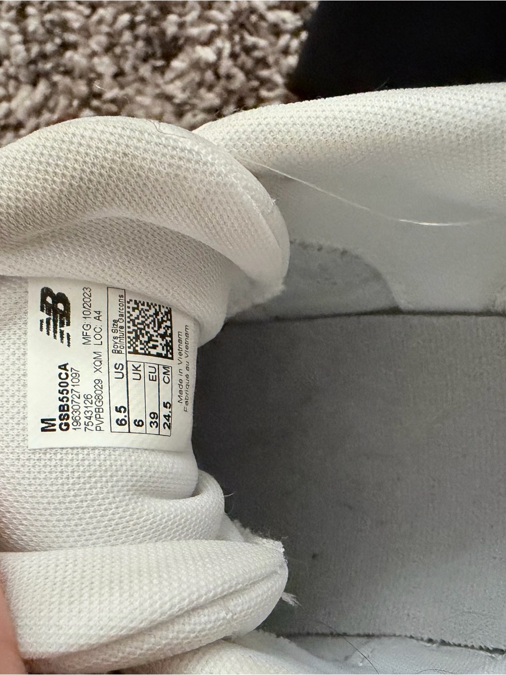 New Balance White Mesh Sneakers